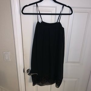 Studio black chiffon sequin dress